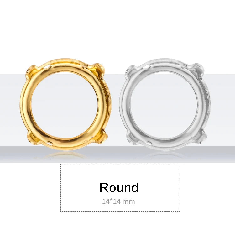 Drop Copper K9 Empty Claw Settings for Fancy Stones Golden Round Rhinestones Claw Silver Gold Firmly Set Rhinestones Base Claw