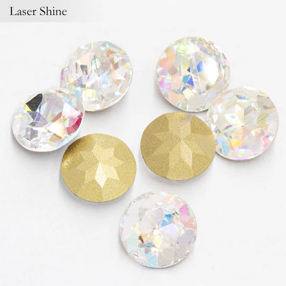 Pointback Crystal Loose Rhinestones for Clothes 20 Colors Mixed Gemstone Flower K9 Glass Strass Crystal Beads Glue on Nail Arts