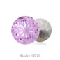 New Arrival 14mm Round Rhinestones Pointback Glass Rivoli Crystal Strass Flower Printing Inside Shiny Glue On Stones