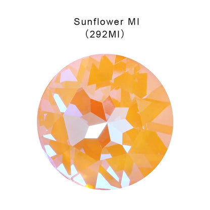 27mm Gem Flower Rhinestones New Arrival Glue On Stones Pointback Clothes Wedding Dress Decoration Crystals Round Strass