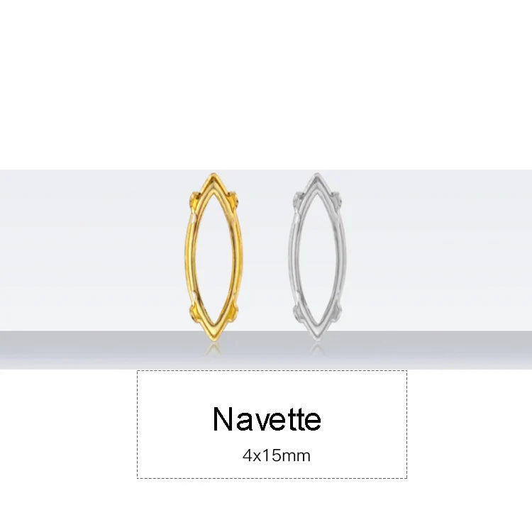 Drop Copper K9 Empty Claw Settings for Fancy Stones Golden Round Rhinestones Claw Silver Gold Firmly Set Rhinestones Base Claw