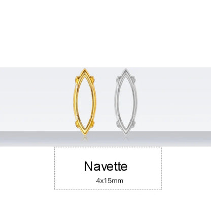 Drop Copper K9 Empty Claw Settings for Fancy Stones Golden Round Rhinestones Claw Silver Gold Firmly Set Rhinestones Base Claw