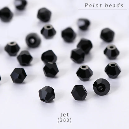 50Pcs 4mm Small Size Rhinestones With Hole Round Shape Bright Crystals Sew On Loose Beads Garment Decorations Handwork Crafts