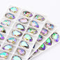 Tear Drop Shape Shiny Rhinestones DIY Crafts Crystal For Dresses Clothes Bags Colorful Pointback Glue On Stones Rhinestones