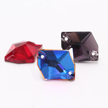 K9 Glass Sew On Rhinestones Colorful Blue Rhinestones For Clothes Bags Flatback Sewing Crystals Strass Dress Decoration Stones