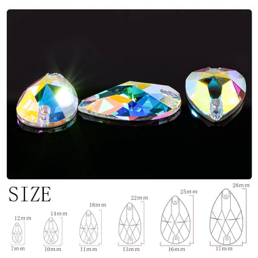 New Design Clothes Decoration Rhinestones AB Color Flatback Sew On Stones Round Glass Crystals Wedding Dress DIY Accessories