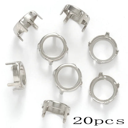 20pcs Gemstone Flower Shiny MI Crystal Loose Rhinestones K9 Glass Strass Crystal Small Beads Glue on Clothes Nail Arts