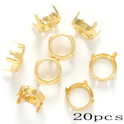 20pcs Gemstone Flower Shiny MI Crystal Loose Rhinestones K9 Glass Strass Crystal Small Beads Glue on Clothes Nail Arts