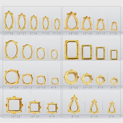 Drop Copper K9 Empty Claw Settings for Fancy Stones Golden Round Rhinestones Claw Silver Gold Firmly Set Rhinestones Base Claw