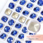 K9 Glass Crystals Crafts Pointback Loose Stones Square Crystals For Clothes Bags DIY Jewelry Decoration Garments Strass