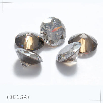 4-10mm Pointback Zirconia Rhinestones Round Shape Zircon Crystals Jewelry Stone Zirconia Colorful Glue On Strass