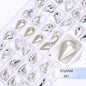8x13mm Nail Art Rhinestones Glitter AB Color Crystal Stone Drop Shape Pointback Nail Gems Strass cristal pedras e cristais
