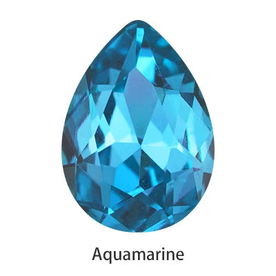 4 Sizes Shining Tear Drop  K9 Glass Rhinestones Glass Crystal Pointback Rhinestones Glue on Garment Crafts Jewelry Accessories