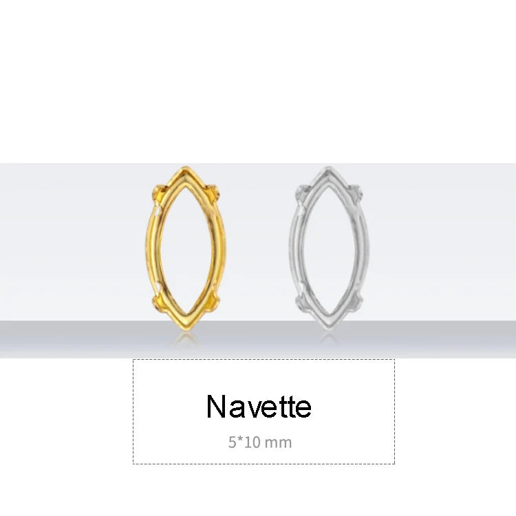 Drop Copper K9 Empty Claw Settings for Fancy Stones Golden Round Rhinestones Claw Silver Gold Firmly Set Rhinestones Base Claw