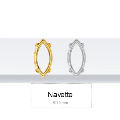 Drop Copper K9 Empty Claw Settings for Fancy Stones Golden Round Rhinestones Claw Silver Gold Firmly Set Rhinestones Base Claw