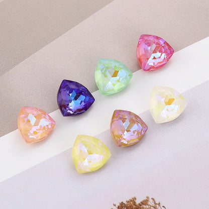 12mm Trilliant Mocha Fluorescent K9 Glass Loose Rhinestones Pointback Strass Crystal Glue on Clothes Crafts DIY Jewelry
