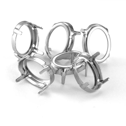 50pcs All Shapes All Sizes Copper Claws High Quality Metal Base Setting for Rhinestones Crystals Sew on Clothing Crafts