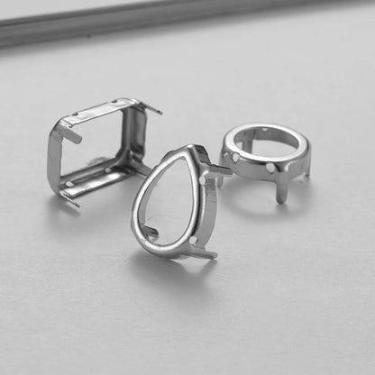 50pcs All Shapes All Sizes Copper Claws High Quality Metal Base Setting for Rhinestones Crystals Sew on Clothing Crafts