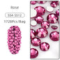 1728pcs Six Grid Mixed Round Nail Flatback Crystal Rhinestones 26 Colors Shiny Glue on Nail Art Phone Shells Make Up Rhinestones