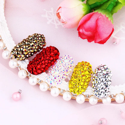 1728pcs Six Grid Mixed Round Nail Flatback Crystal Rhinestones 26 Colors Shiny Glue on Nail Art Phone Shells Make Up Rhinestones