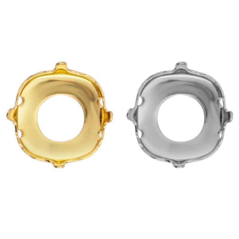 Cushion Rhinestone Claws Hollow Out Loose Stones Claws Thicken Copper Material Sewing Claws Fancy Stones Base Container