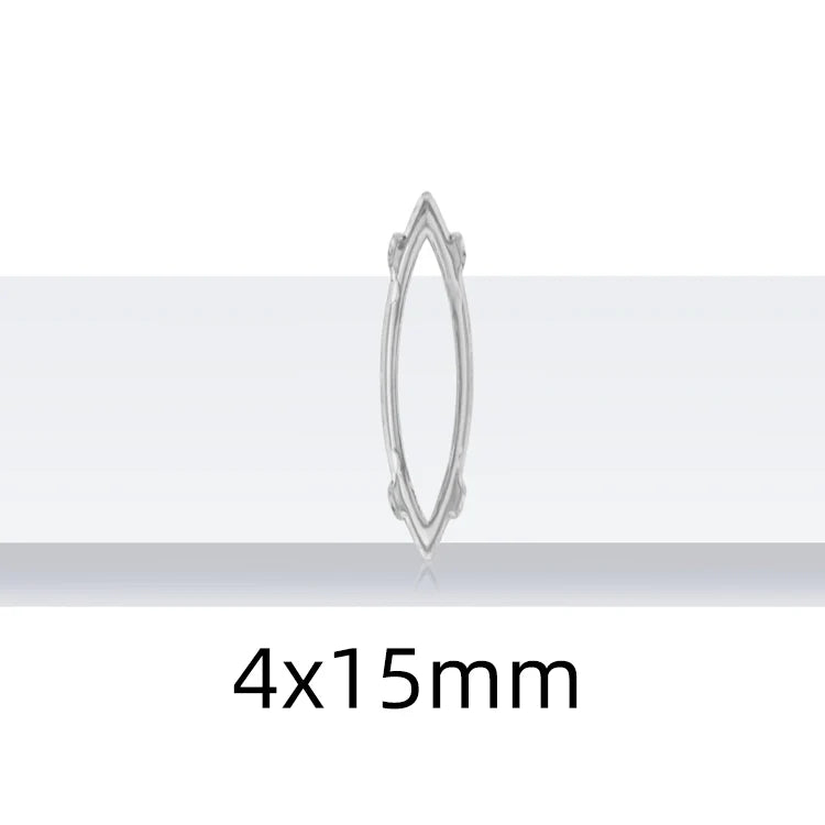 4x15mm Nails Glue Rhinestones Glass Strass Pointback DIY Art Crafts Fancy Stones High Quality AB Color Nail Art Decoration Stone