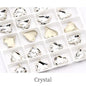 12x13mm Heart Shape Glass Pointback Rhinestones Crystal Glue-on Rhinestones Clothes Decoration Strass Stones DIY Accessories
