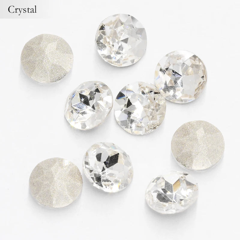 Pointback Crystal Loose Rhinestones for Clothes 20 Colors Mixed Gemstone Flower K9 Glass Strass Crystal Beads Glue on Nail Arts