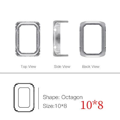 50pcs All Shapes All Sizes Copper Claws High Quality Metal Base Setting for Rhinestones Crystals Sew on Clothing Crafts