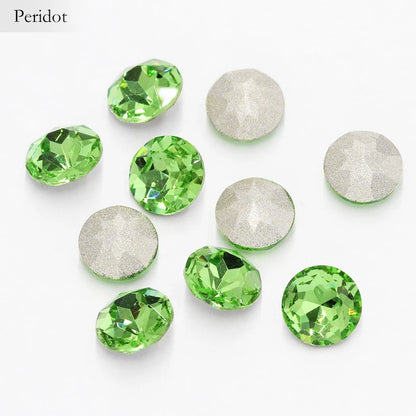 Pointback Crystal Loose Rhinestones for Clothes 20 Colors Mixed Gemstone Flower K9 Glass Strass Crystal Beads Glue on Nail Arts