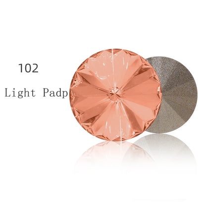 6-14mm Glitter Pointback Rhinestones AB Color Glass Strass Crystals For Needlework DIY Opal Color Rivoli Rhinestones