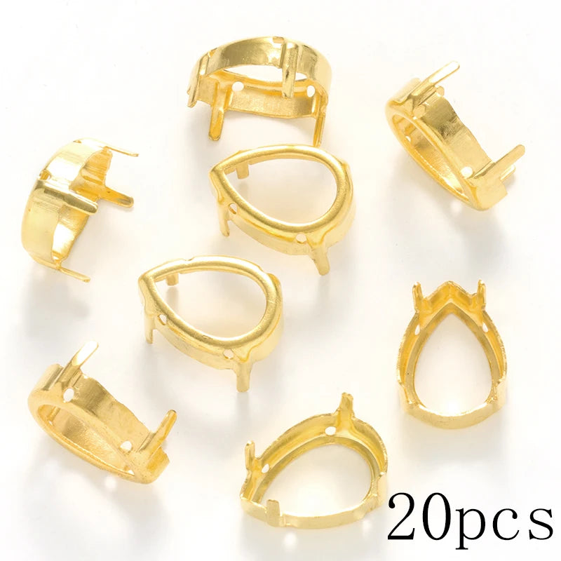 10Pcs Pointback Loose Drop Rhinestones for Nails Decoration High Quality K9 Glass Strass Crystals Stone for Jewelry Making