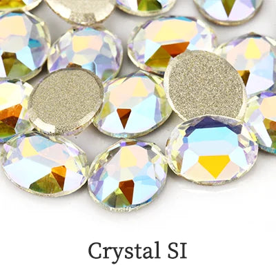 8x10mm Oval Flatback Nail Fashion Crystal Rhinestones Shiny Loose Rhinestones Glue on Nails Clothes Bags Colorful Crystal Strass