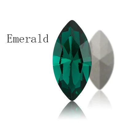 Navette Shape K9 Glass Rhinestones 5x10mm Pointback Crystal Stones Glue on Nails Decoration Fancy Rhinestone Strass