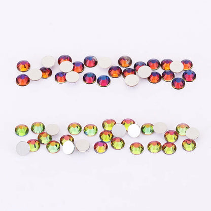 Non Hotfix Rhinestones Glue On Nails Crystal Stones SS3 - SS30 Colorful Fancy Stones Flatback Glass Strass Rhinestones