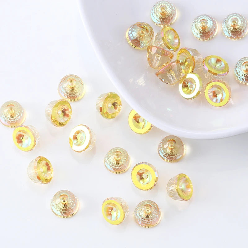 Round Shape Hole Rhinestones Bracelets Jewelry Accessories Hole Beads DIY Art Crystals Stones Fancy Stones Crystal