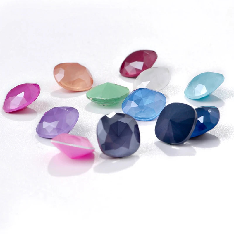 8-12mm Square Shape Mocha Rhinestones Pointback Glass Strass Crystal New Arrival Glue On Nails Loose Stones Rhinestones