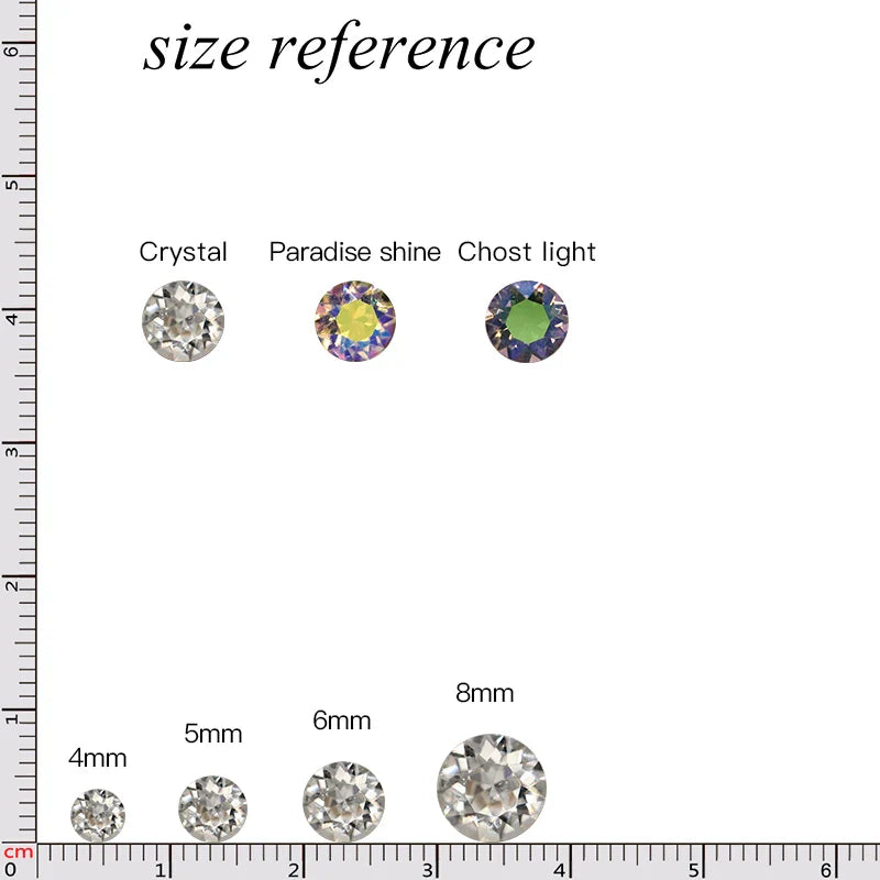 tony bead Transparent Rivoli Rhinestones Pointback Nail Glue Crystals Round Shape Rhinestones For Nails Fancy Stones