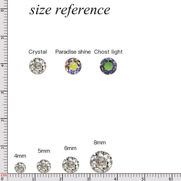 tony bead Transparent Rivoli Rhinestones Pointback Nail Glue Crystals Round Shape Rhinestones For Nails Fancy Stones