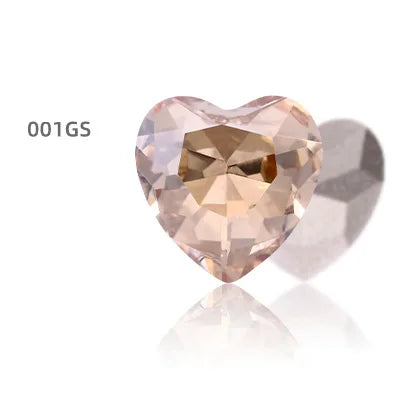 20pcs 8mm Heart Rhinestones Crystals High Quality Glass Strass Loose Stones Pointback Glue On Rhinestones Heart Strass