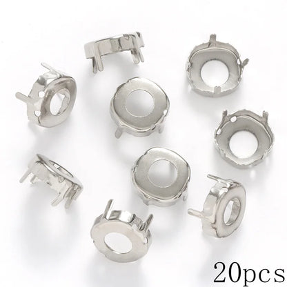 10Pcs Cushion Shaped K9 Glass Crystals for Crafts Sew On Rhinestones Crystal Stone Glue On Pointback Rhinestones for Needlework