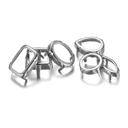 50pcs All Shapes All Sizes Copper Claws High Quality Metal Base Setting for Rhinestones Crystals Sew on Clothing Crafts