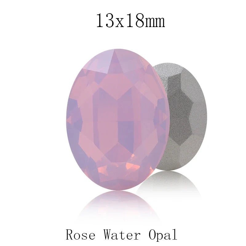 tony bead Rose Opal Rhinestones Pointback Round Crystal Strass Shiny Glue On Stones K9 Glass Rivoli Crystals For Nails Glue