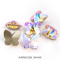 4.5x5mm Pointback Glass Rhinestones Butterfly Shape Crystal Rhinestones DIY Glue On Nails K9 Glass Fancy Stones