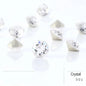 8 big 8 small Crystal AB Color Shiny Rivoli Rhinestones Point Back Round Glue On Rhinestones Nails Decoration Fancy Stones 50pcs