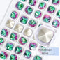 K9 Glass Crystals Crafts Pointback Loose Stones Square Crystals For Clothes Bags DIY Jewelry Decoration Garments Strass