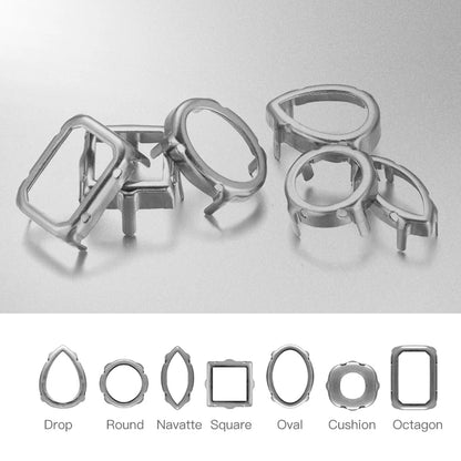 50pcs All Shapes All Sizes Copper Claws High Quality Metal Base Setting for Rhinestones Crystals Sew on Clothing Crafts