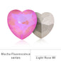 20 Pcs Heart Shape Pointback Mocha Fluerescence Crystal Rhinestone Nail Art Decorations Strass DIY Accessories