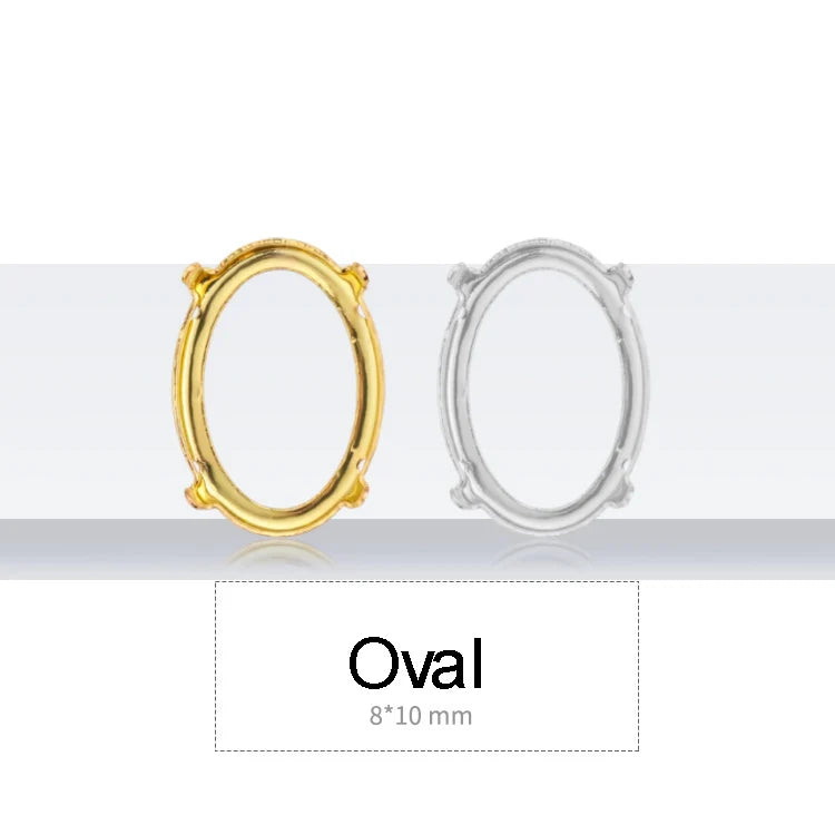 Drop Copper K9 Empty Claw Settings for Fancy Stones Golden Round Rhinestones Claw Silver Gold Firmly Set Rhinestones Base Claw