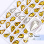 8x13mm Nail Art Rhinestones Glitter AB Color Crystal Stone Drop Shape Pointback Nail Gems Strass cristal pedras e cristais